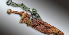 Römischer Militärgürtel mit Hiebmesser aus Neuss-Gnadenthal, Rhein-Kreis Neuss. Foto: Jürgen Vogel/LVR-Landesmuseum Bonn