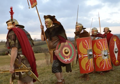 Gruppe römischer Legionäre. Foto: Gemeinde Nettersheim